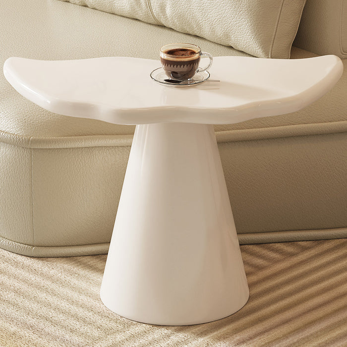Guyii Irregular Side Table, Cream White End Table, Small Sofa Table