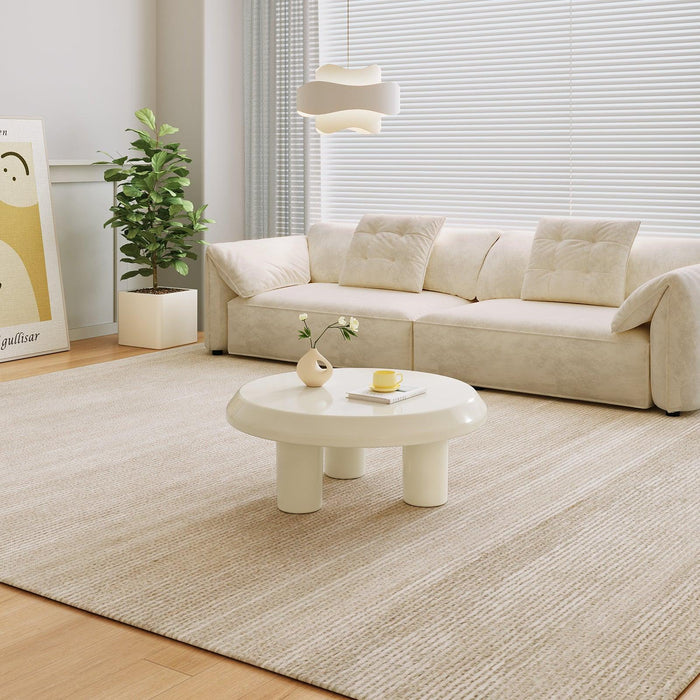 Compact side table adds versatility to the larger coffee table in this modern nesting set.