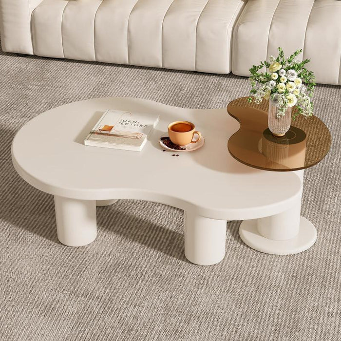 A flexible nesting table set allowing for versatile placement in any living area.