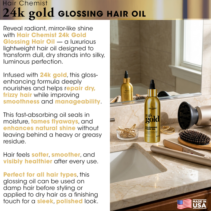 Hair Chemist 24k Gold Glossing Hair Oil 4 Ounce