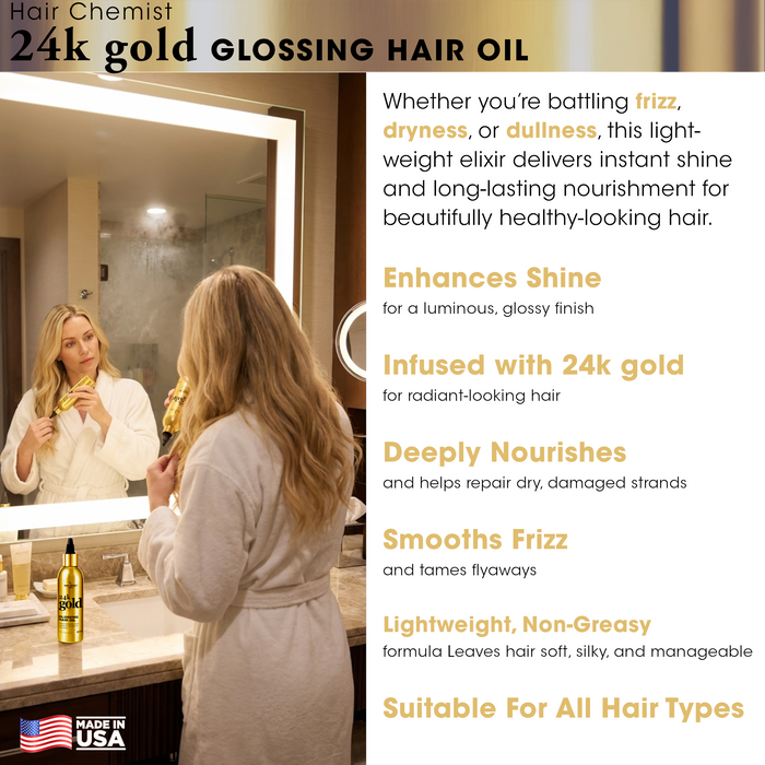 Hair Chemist 24k Gold Glossing Hair Oil 4 Ounce