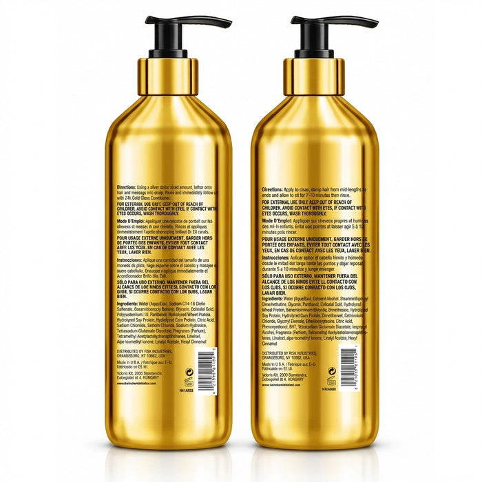 Hair Chemist 24K Gold Shampoo & Conditioner 16.9 Ounce 2-PC Set