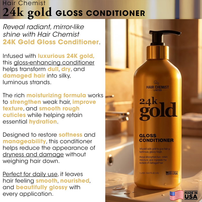 Hair Chemist 24K Gold Shampoo & Conditioner 16.9 Ounce 2-PC Set
