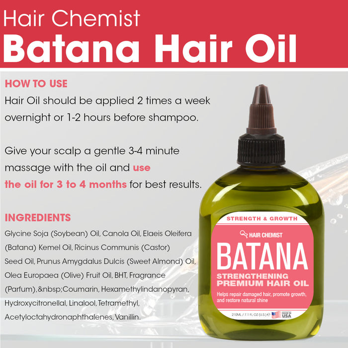 Hair Chemist Batana Strengthening Premium Hair Oil 7.1 oz.