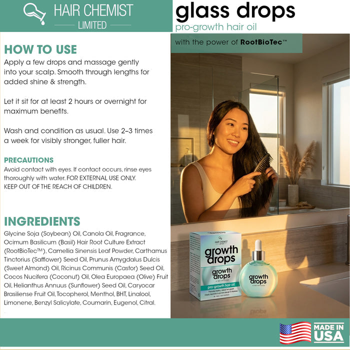 Hair Chemist Gloss Drops Pro-Growth Hair Oil 3.38 Ounce
