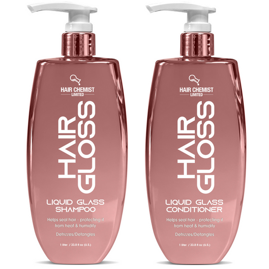 Hair Chemist Hair Gloss Liquid Glass Shampoo & Conditioner Set 33.8 Ounce (2-PC SET)