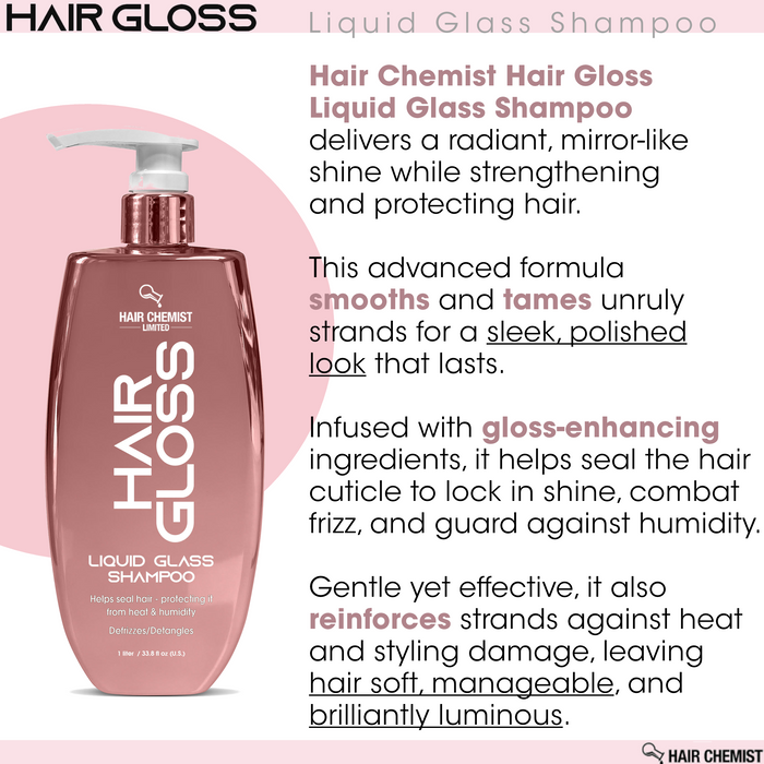 Hair Chemist Hair Gloss Liquid Glass Shampoo & Conditioner Set 33.8 Ounce (2-PC SET)