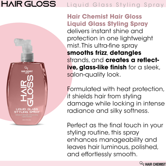 Hair Chemist Hair Gloss Liquid Glass Styling Spray 8 oz.