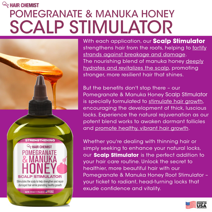 Hair Chemist Pomegranate & Manuka Honey Strengthening Scalp Stimulator 7.1 oz.