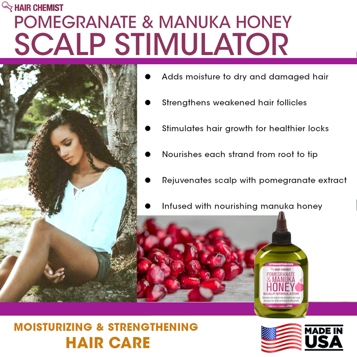 Hair Chemist Pomegranate & Manuka Honey Strengthening Scalp Stimulator 7.1 oz.