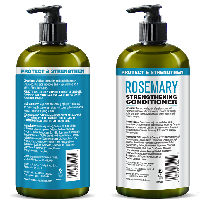 Hair Chemist Protect & Strengthen Rosemary Shampoo & Conditioner Set (2‑PC, 33.8 oz Each)