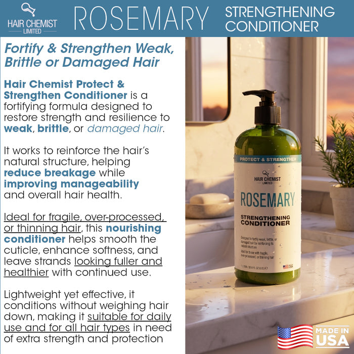 Hair Chemist Protect & Strengthen Rosemary Shampoo & Conditioner Set (2‑PC, 33.8 oz Each)