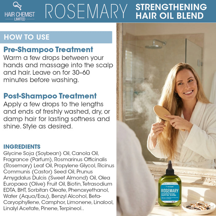 Hair Chemist Protect & Strengthen Rosemary Strengthening Hair Oil Blend 7.1 Ounces