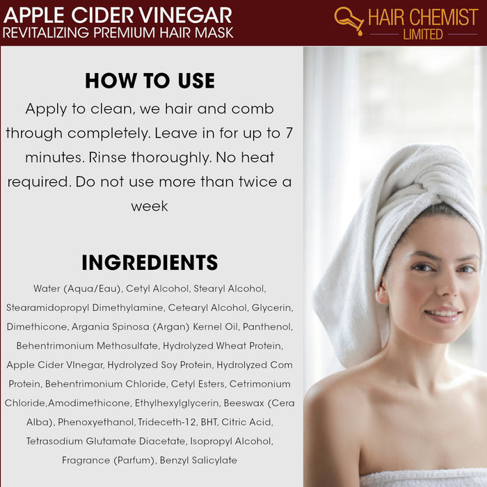 Hair Chemist Revitalize & Clarify Apple Cider Vinegar Revitalizing Premium Hair Mask 12 oz.