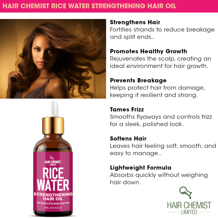 Hair Chemist Rice Water Strengthening Hair Oil 1.65 oz.