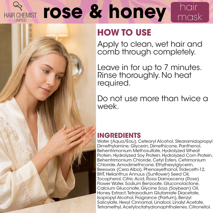Hair Chemist Rose & Honey Hair Mask 15 oz.