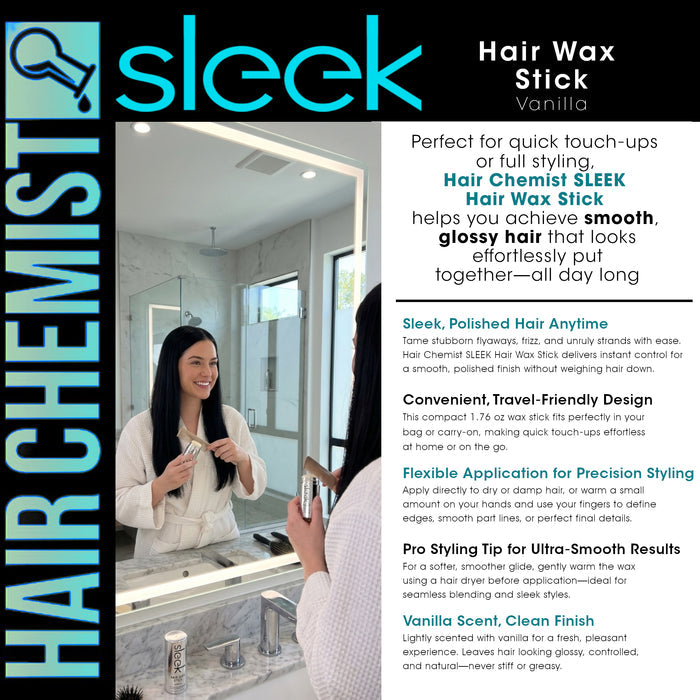 Hair Chemist SLEEK Hair Wax Stick - Vanilla 1.76 oz.