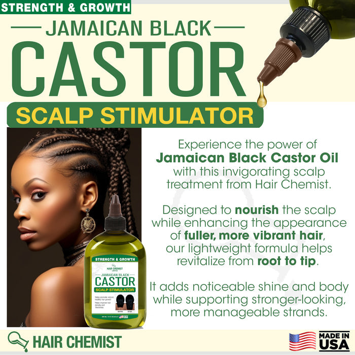 Hair Chemist Superior Growth Jamaican Black Castor Oil Scalp Stimulator - Large 12 oz.