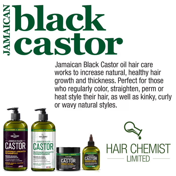Hair Chemist Superior Growth Jamaican Black Castor Oil Scalp Stimulator - Large 12 oz.