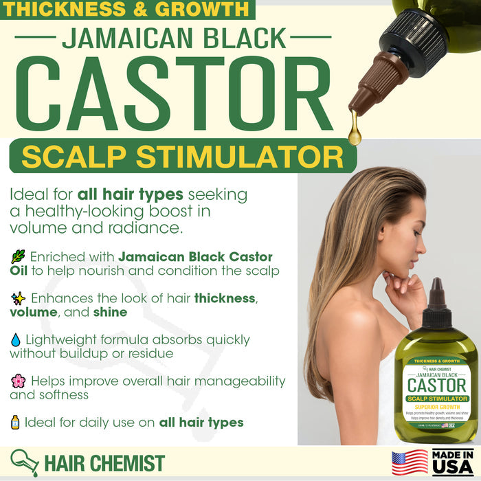 Hair Chemist Superior Growth Jamaican Black Castor Oil Scalp Stimulator 7.1 oz.