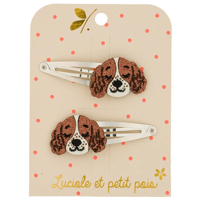 Luciole Et Petit Pois - Hair Clips - Alba The Springer - Set Of 2