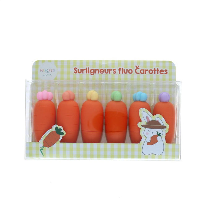 Le petit Souk - Highlighter - Carrot - Set of 6