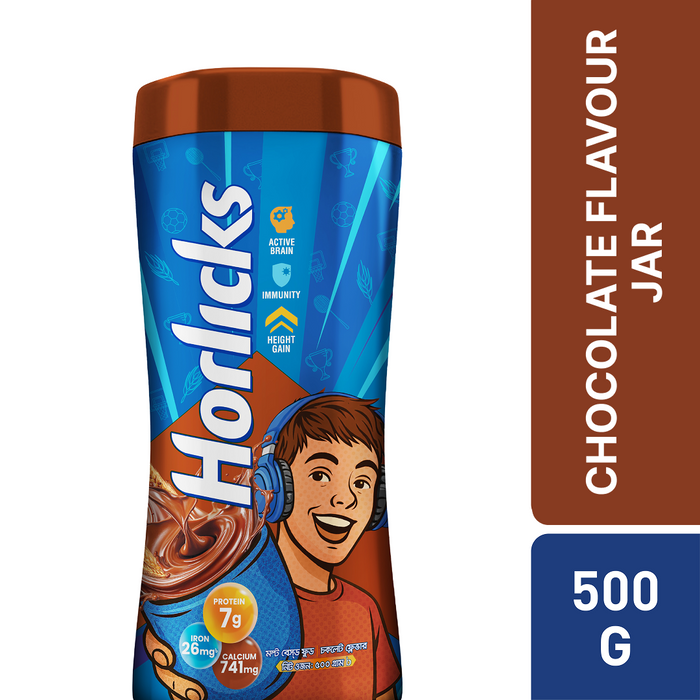 Horlicks Chocolate Flavour Jar 500g (Powder Drink)