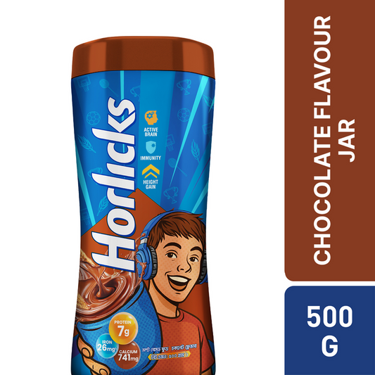 Horlicks Chocolate Flavour Jar 500g (Powder Drink)