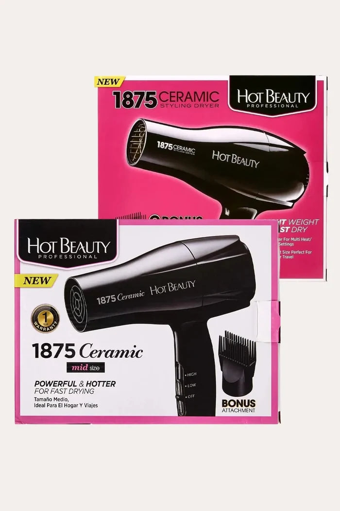 HOT BEAUTY 1875 CERAMIC STYLING DRYER HOT BEAUTY