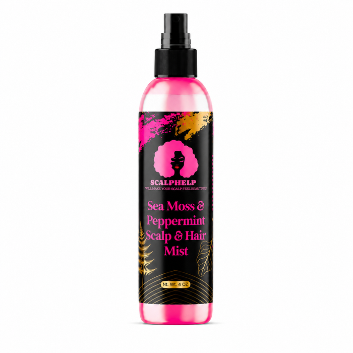 Sea Moss & Peppermint Leave-In Mist — lightweight hydration for dry scalp and hair