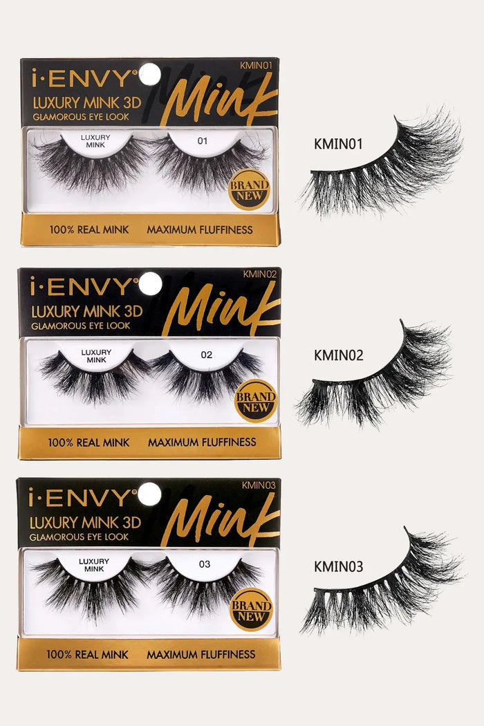 I ENVY LUXURY MINK STRIP LASHES RED BEAUTY