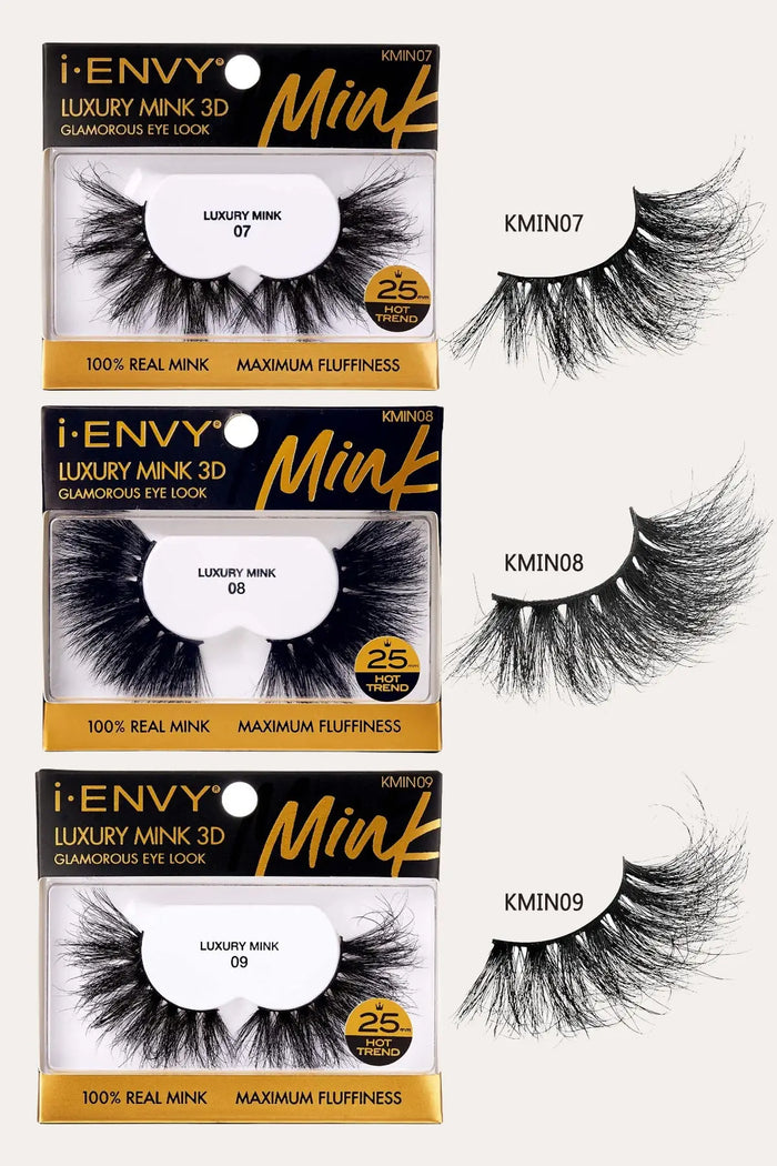 I ENVY LUXURY MINK STRIP LASHES RED BEAUTY