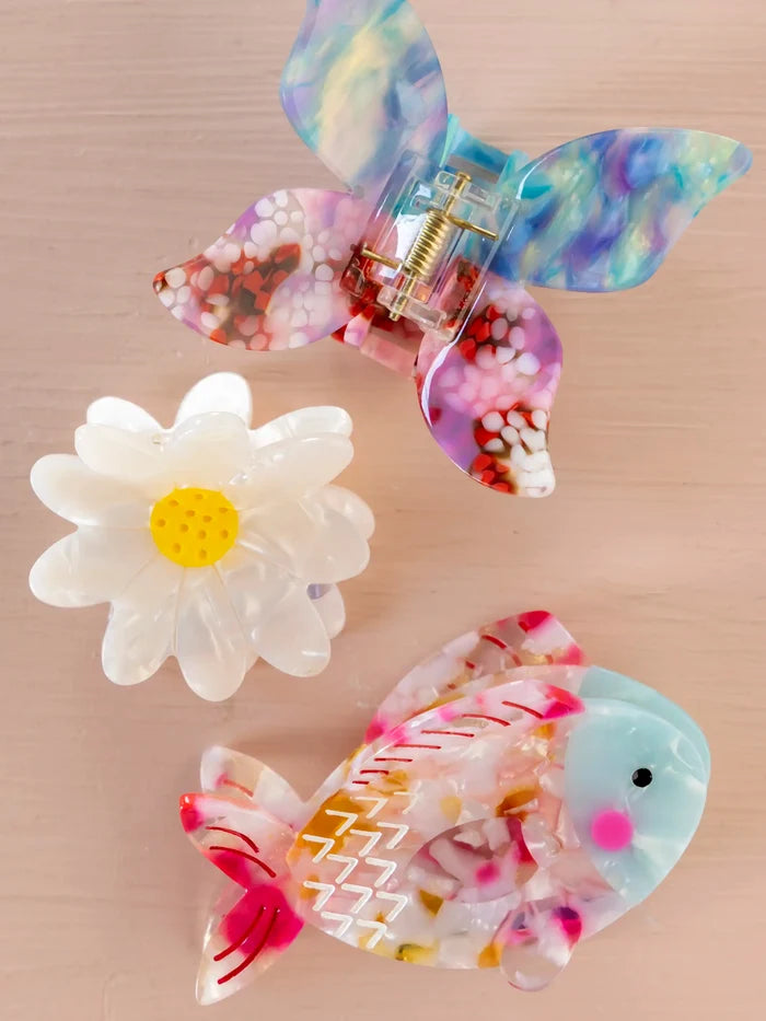 Icon Hair Claw - Pink Fish-view 4