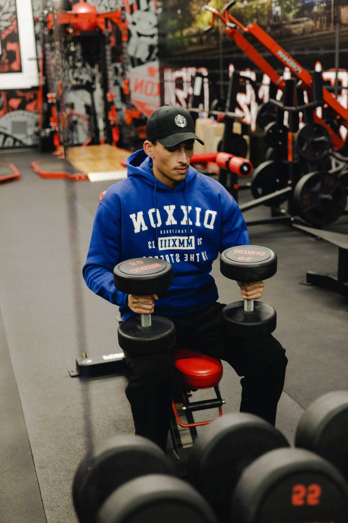In The Streets White / Blue Pullover Hood