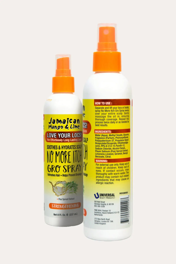JAMAICAN MANGO & LIME NO MORE ITCH SOOTHES & HYDRATES SCALP GRO SPRAY 8oz - BSW BEAUTY CANADA
