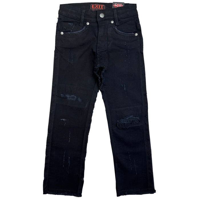 (K) EXIT DENIM JEANS - EX-25093 - BLACK