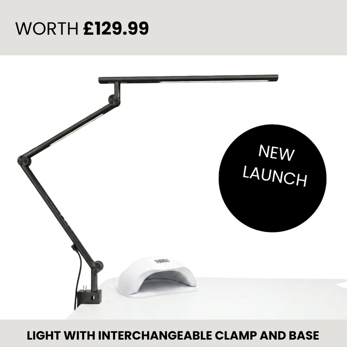 Katie Barnes Portable Desk Light | Interchangeable Clamp and Base