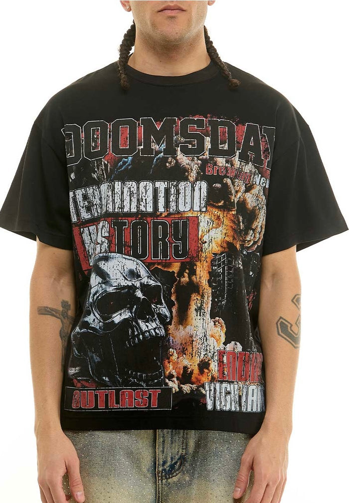 KDNK "DOOMSDAY" RELAXED FIT - KNT099 - BLACK