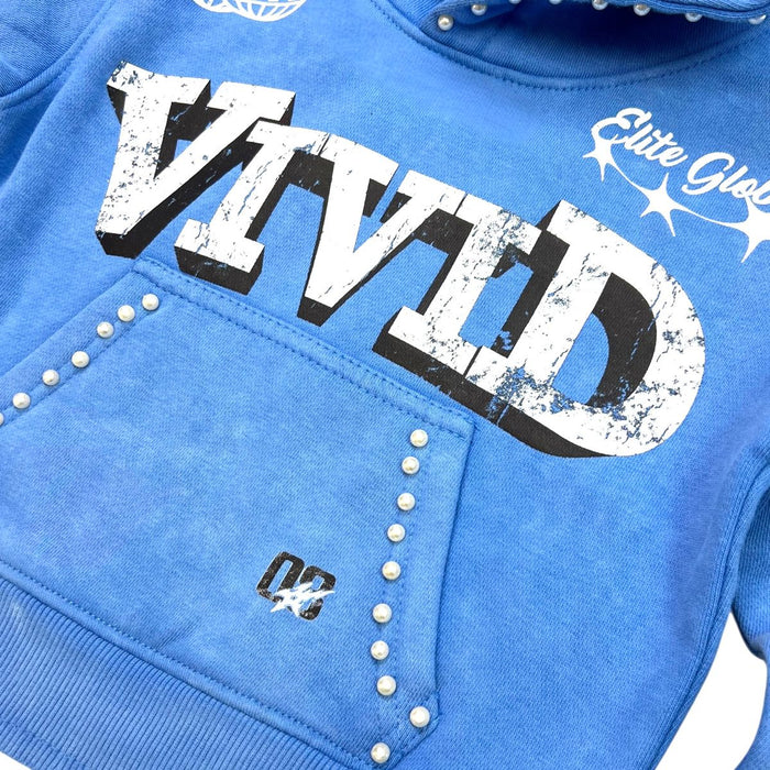 KIDS ELITE VIVID PREMIUM HEAVY GSM FLEECE SET - 4318JR - BABY BLUE
