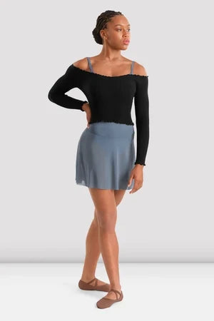 Ladies Mirella Adagio Lettuce Hem Warm Up Top