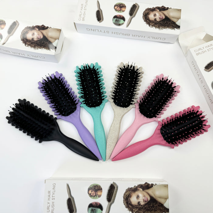 Lady Royal Flexible Boar Bristle Scalp Massage Curling Brush