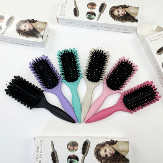 Lady Royal Flexible Boar Bristle Scalp Massage Curling Brush