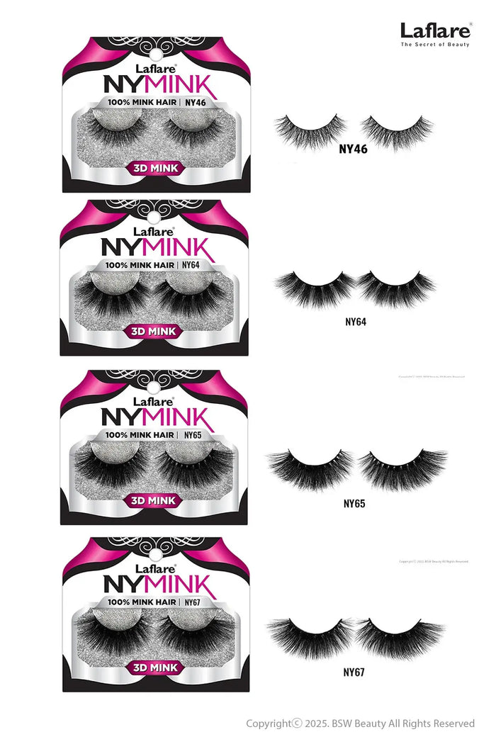LAFLARE  3D NY MINK LASHES - BSW BEAUTY CANADA