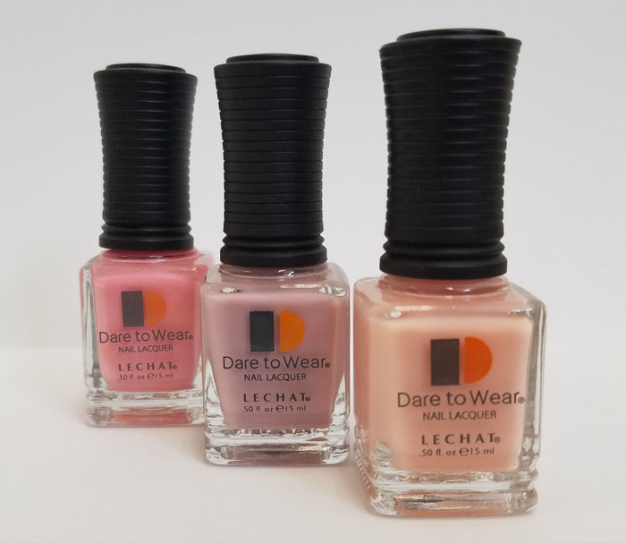 LeChat Dare to Wear Manicure Pedicure Regular Nail Polish - 3 Pinks Shade