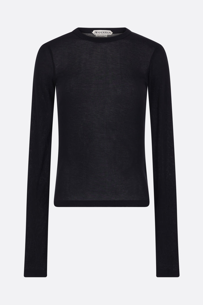 long-sleeve t-shirt in rib jersey