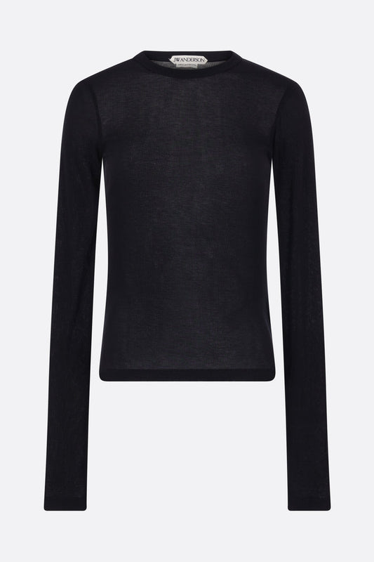 long-sleeve t-shirt in rib jersey