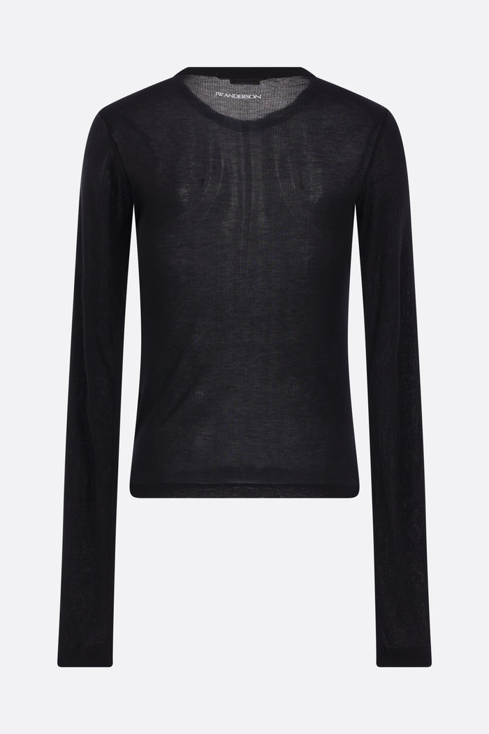 long-sleeve t-shirt in rib jersey