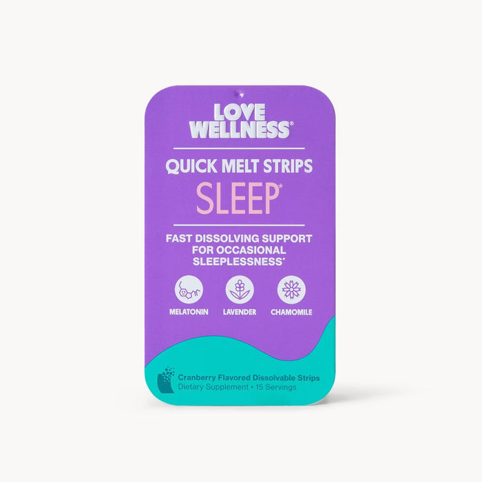 Love Wellness Sleep Quick Melt Strips - Melatonin 5mg - 15 strips