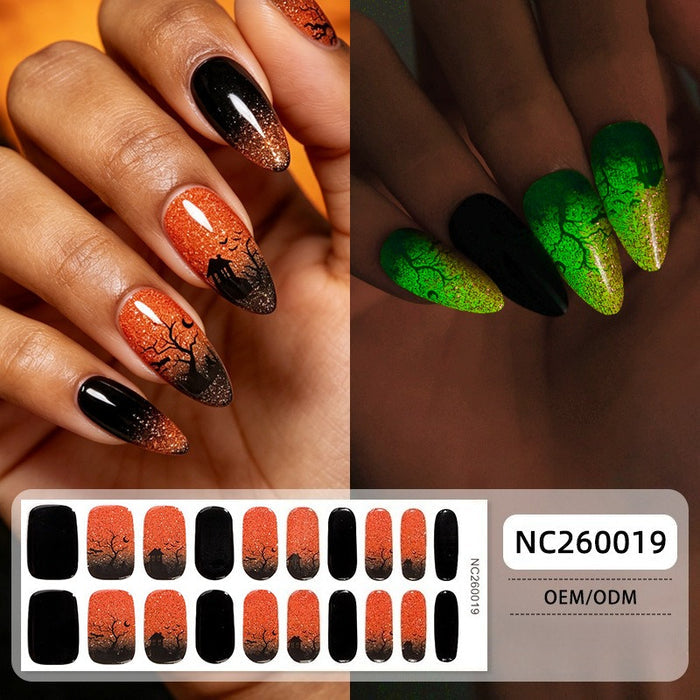 Luminous gel manicure semi-cured nail sticker NC260019