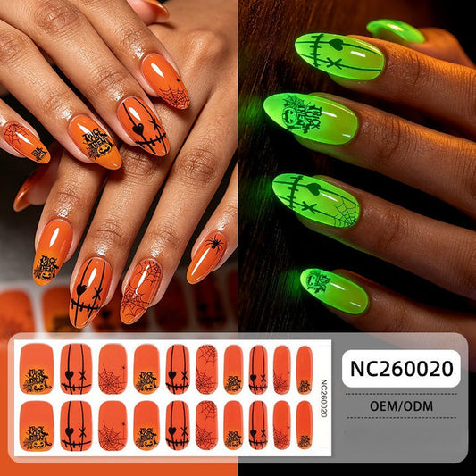 Luminous gel manicure semi-cured nail sticker NC260020